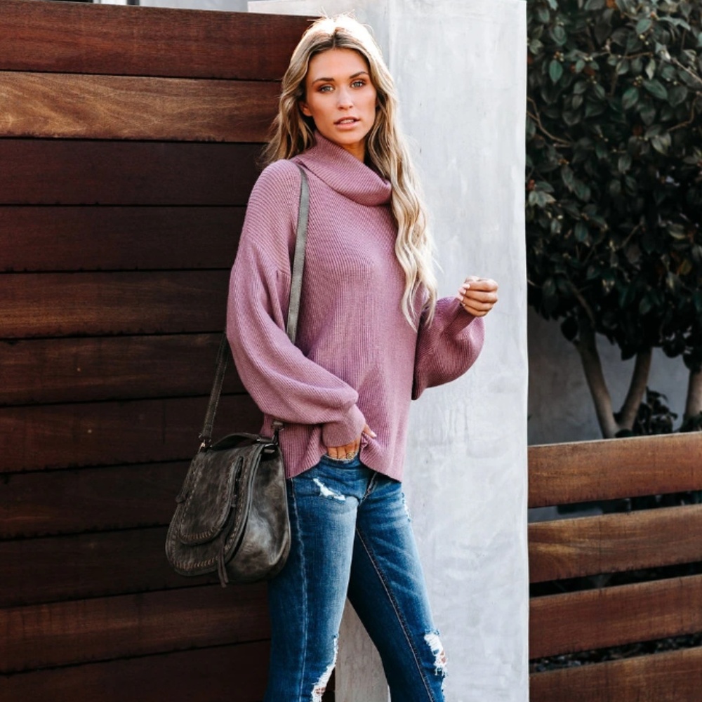 FIONIA Ribbed Cowl Neck Sweater - Picture 7 of 8